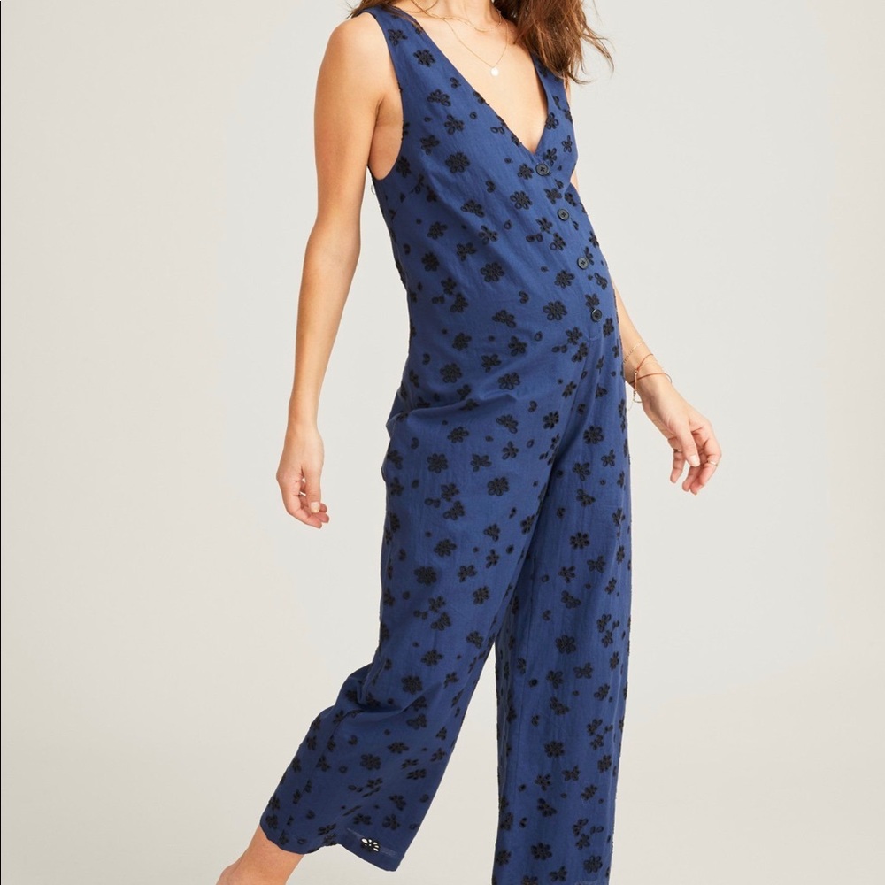Hatch Collection Cassie Eyelet Jumpsuit